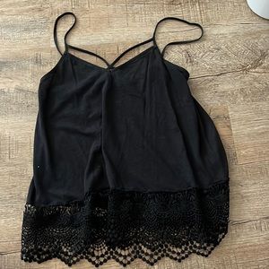 Express Black Lacy Tank Top